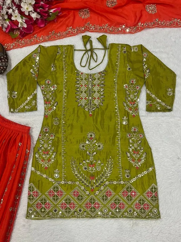 Yellow_Orange_Party_Wear_Chinon_Silk_Readymade_Salwar_Suit