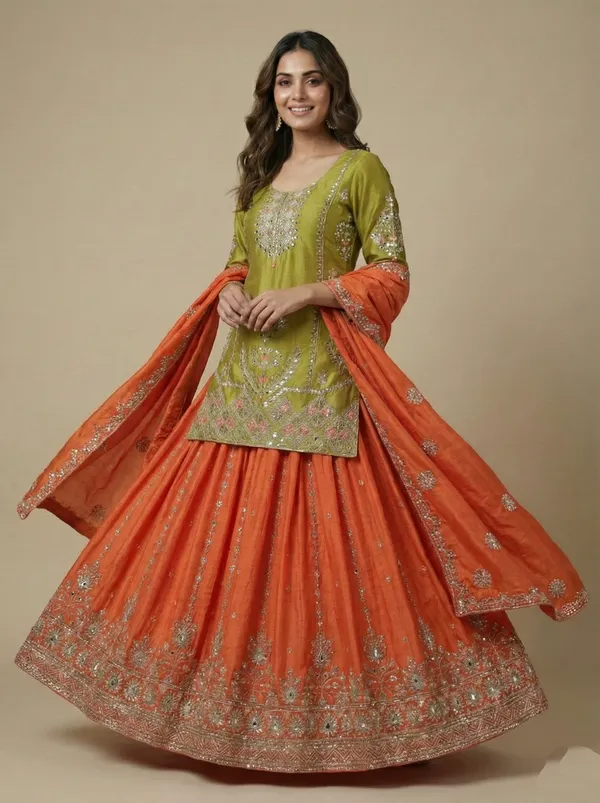 Yellow_Orange_Party_Wear_Chinon_Silk_Readymade_Salwar_Suit