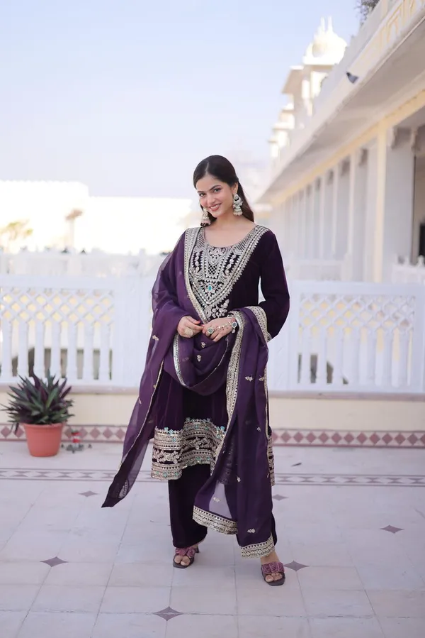 Eid_Special_Wine_Velvet_Designer_Salwar_Suit_With_Zari_Sequins