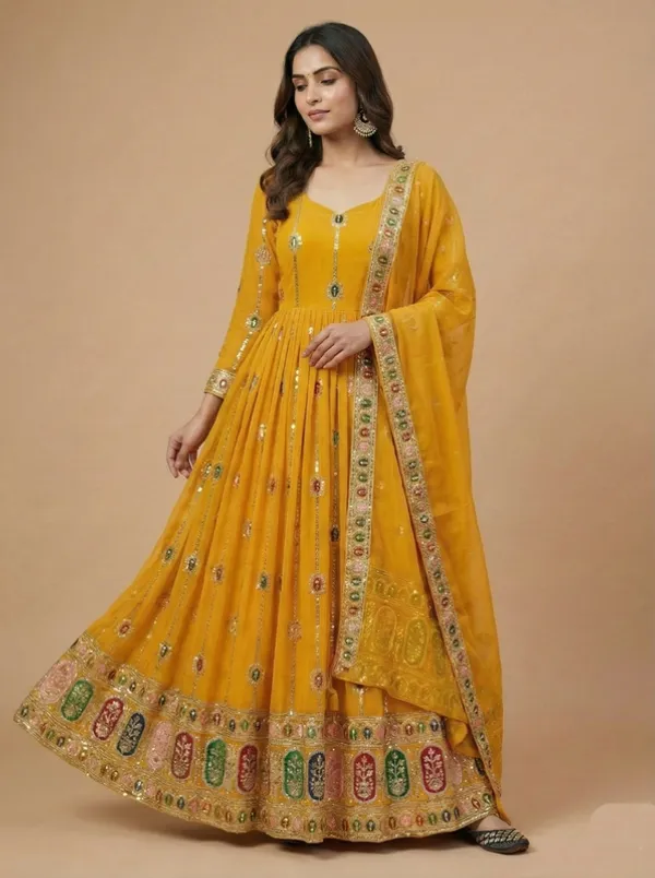 Premium_Mustard_Yellow_Embroidered_Anarkali_Ensemble
