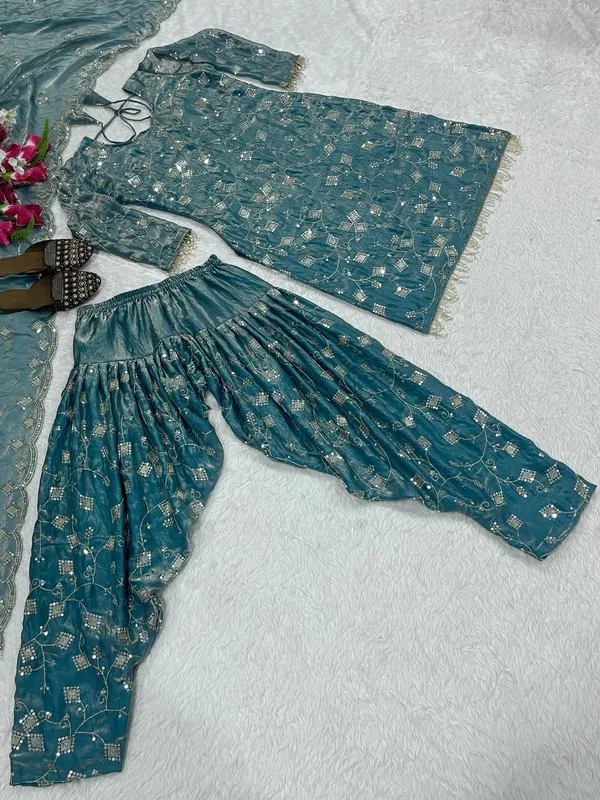 Luxury_Teal_Blue_Embroidered_Designer_Salwar_Suit