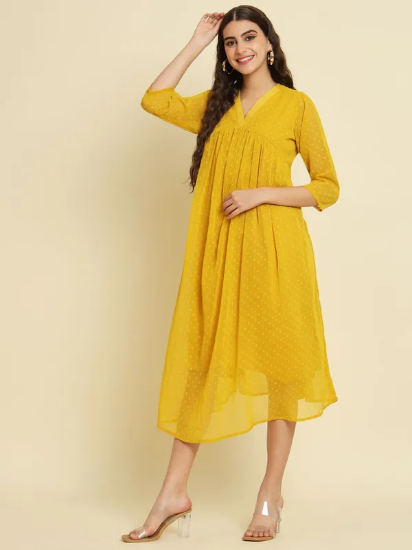 Yellow_Casual_Wear_Designer_Chiffon_Readymade_Kurti