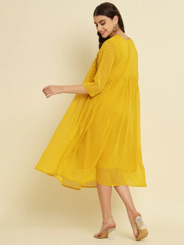 Yellow_Casual_Wear_Designer_Chiffon_Readymade_Kurti