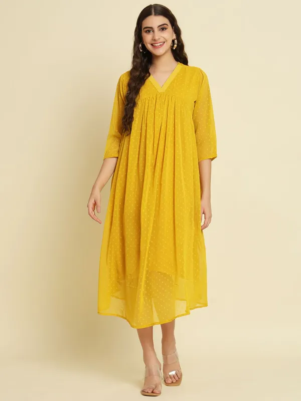 Yellow_Casual_Wear_Designer_Chiffon_Readymade_Kurti