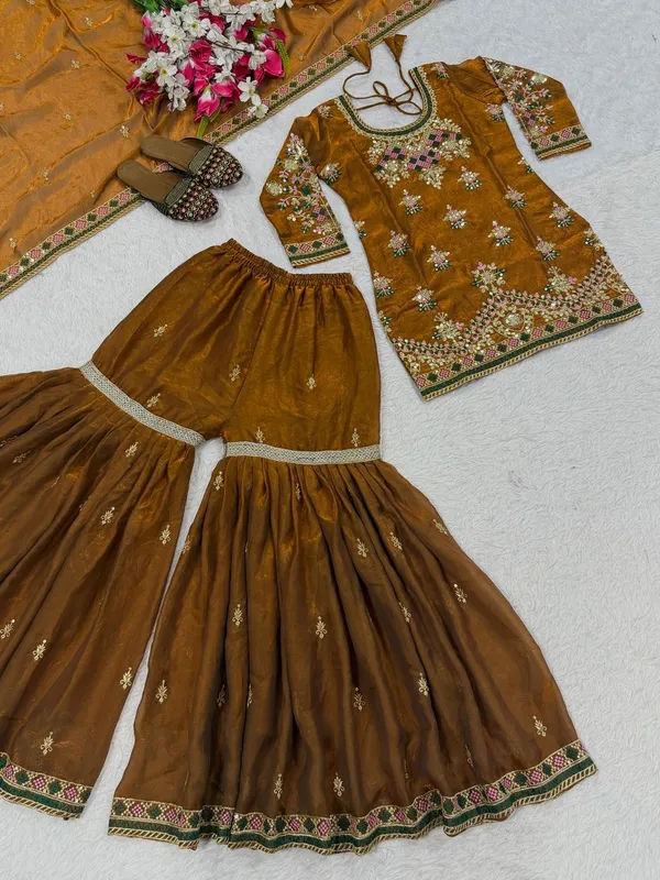 Mustard_Party_Wear_Designer_Stitched_Suit_With_Dupatta