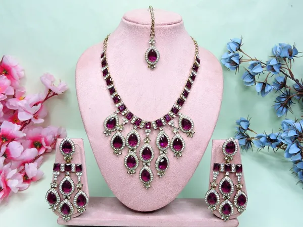 Purple_Function_Wear_Classic_Imitation_Necklace_Set_Default_Title