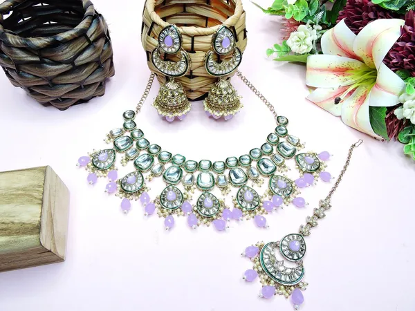 Lavender_Classic_Premium_Imitation_Jewellery_Necklace_Set_With_Default_Title