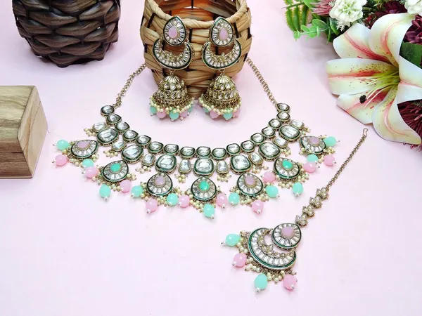 Multi_Color_Wedding_Wear_Classic_Imitation_Jewellery_Set_Default_Title