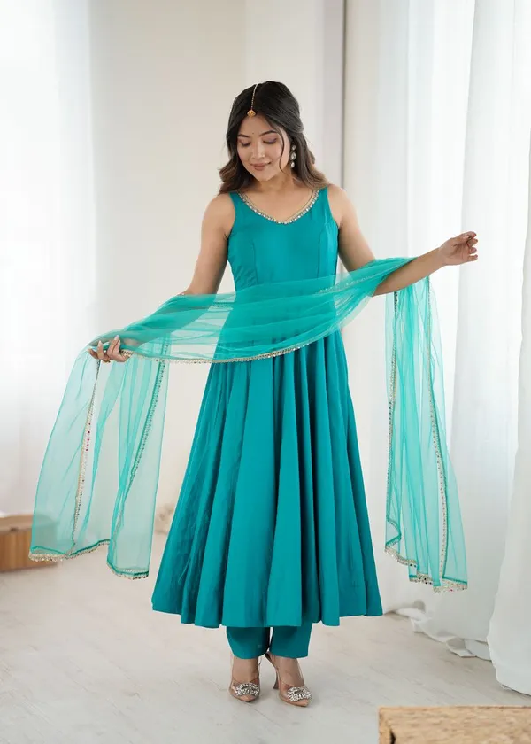Blue_Premium_Designer_Suit_In_Roman_Silk_Chanderi