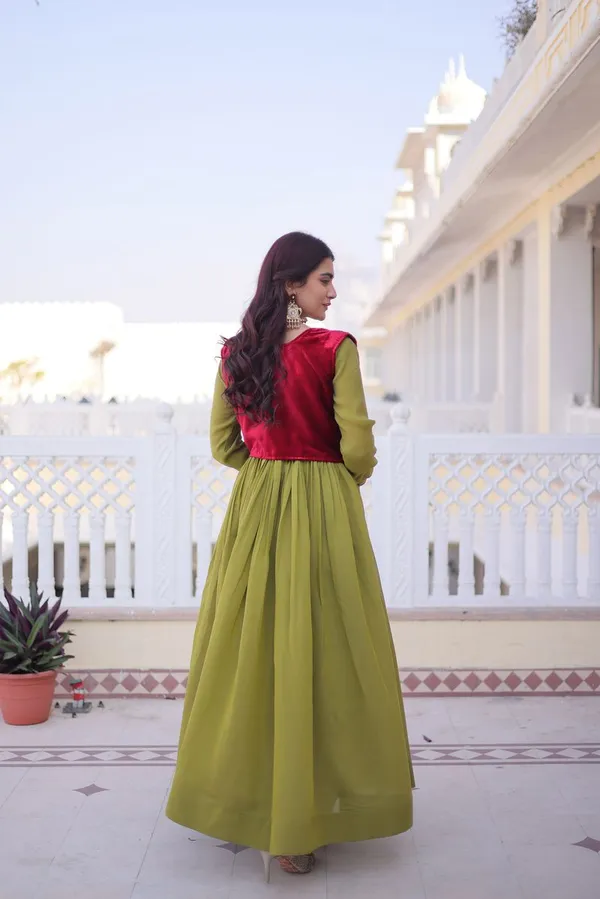 Parrot_Green_Luxury_Look_Designer_Readymade_Gown_For_Party_Wear
