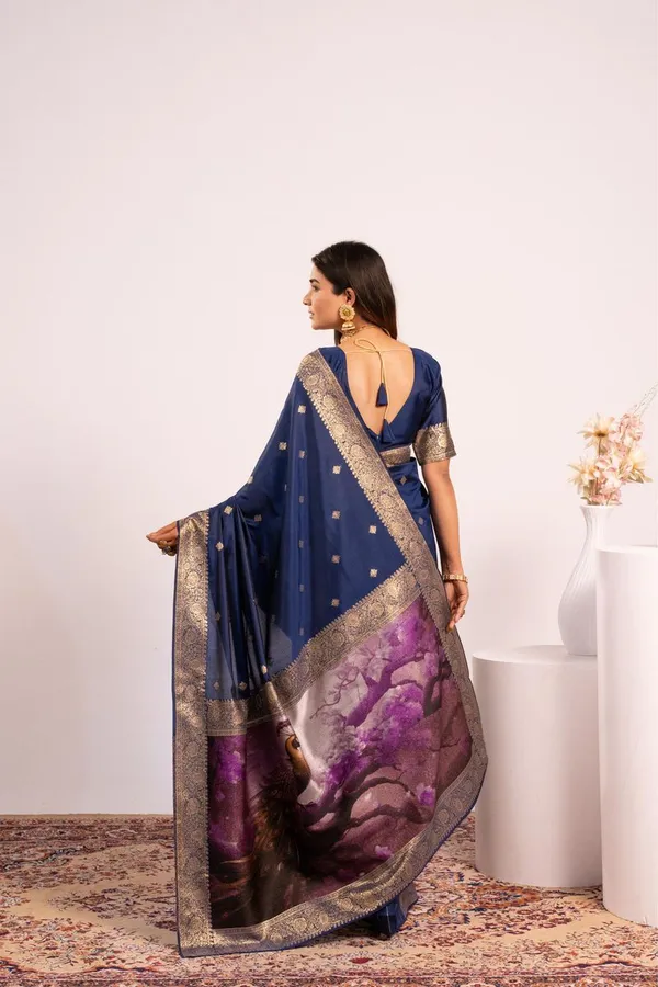 Navy_Blue_Classic_Banarasi_Silk_Saree_Default_Title