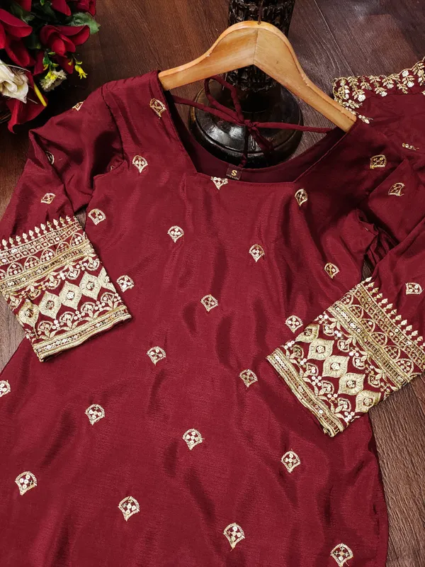 Maroon_Chinon_Sequin_Embroidered_Designer_Salwar_Suit_Festive_Eid_Wear