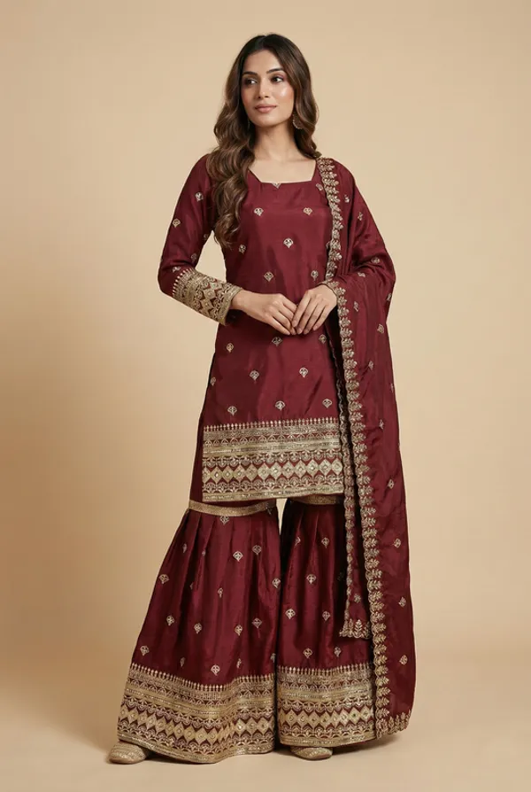 Maroon_Chinon_Sequin_Embroidered_Designer_Salwar_Suit_Festive_Eid_Wear