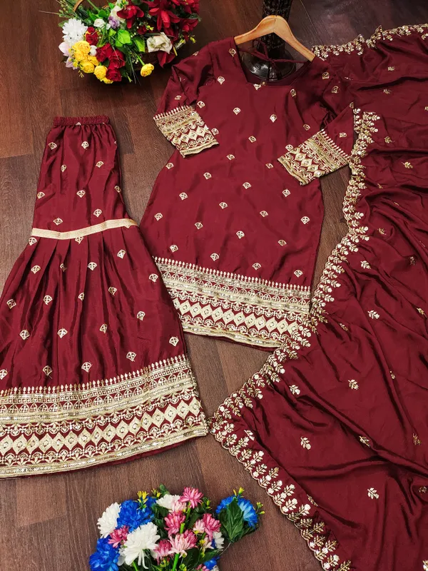 Maroon_Chinon_Sequin_Embroidered_Designer_Salwar_Suit_Festive_Eid_Wear