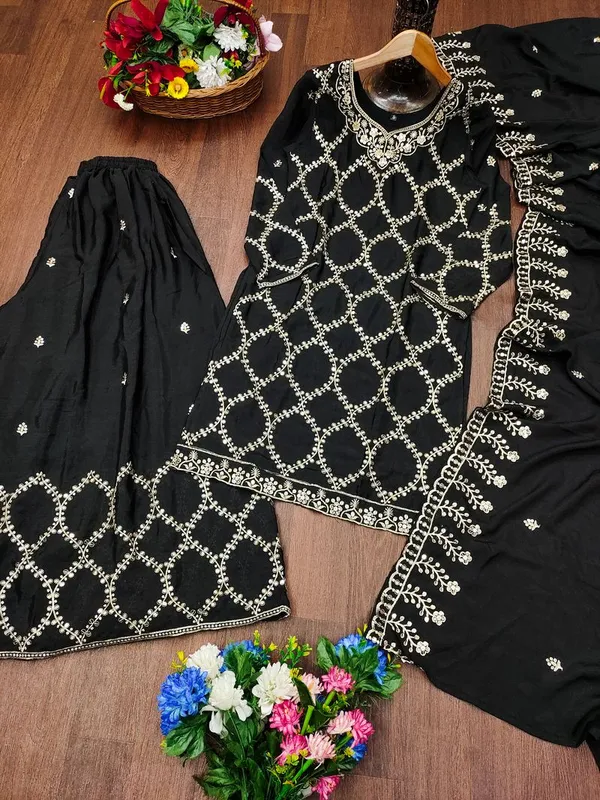 Black_Chinon_Versatile_Ethnic_Wear_Minimal_Sequin_Salwar_Suit_Set