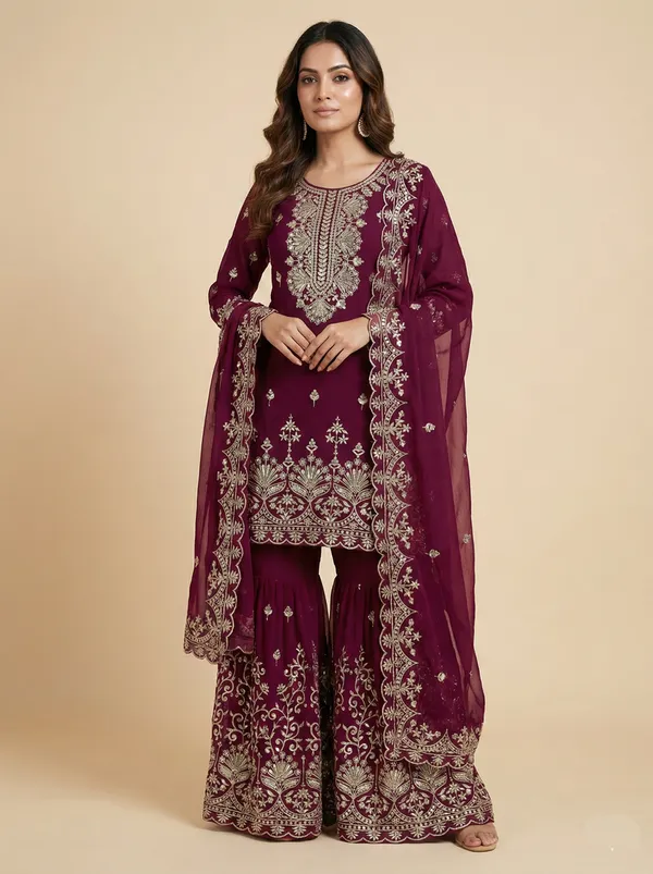 Rani_Maroon_Graceful_Festive_Party_Wear_Foux_Georgette_Embroidered_Salwar_Suit