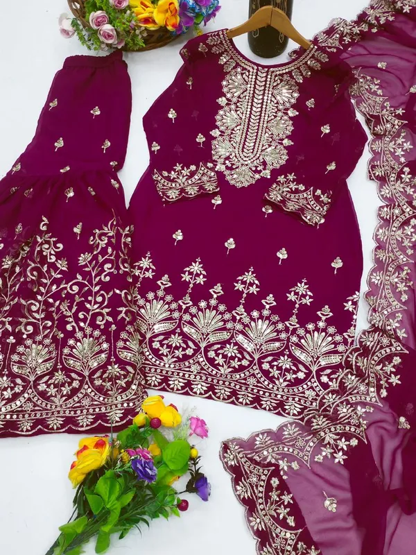Rani_Maroon_Graceful_Festive_Party_Wear_Foux_Georgette_Embroidered_Salwar_Suit