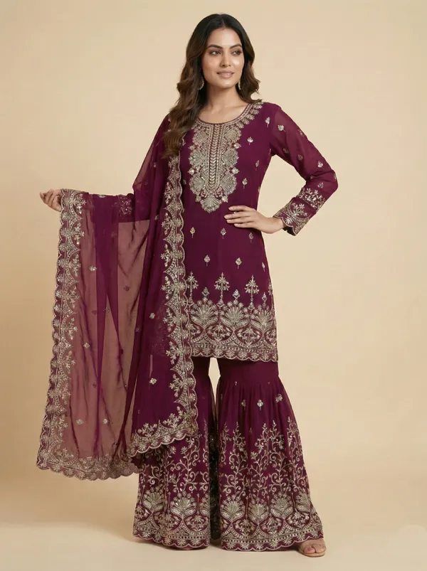 Rani_Maroon_Graceful_Festive_Party_Wear_Foux_Georgette_Embroidered_Salwar_Suit