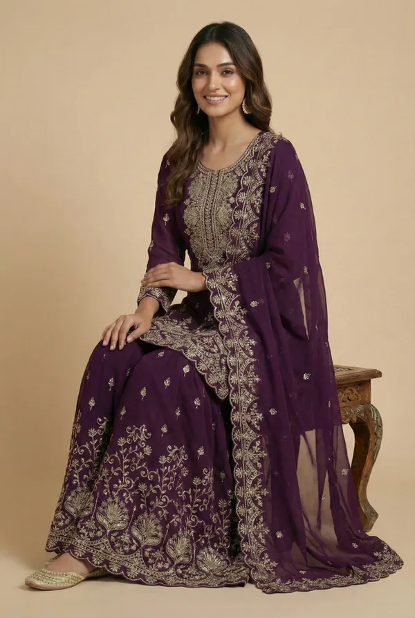 Wine_Foux_Georgette_Designer_Salwar_Suit_Rich_Festive_Evening_Wear