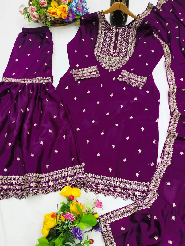 Royal_Purple_Elegant_Sequin_Work_Traditional_Wear_Salwar_Suit