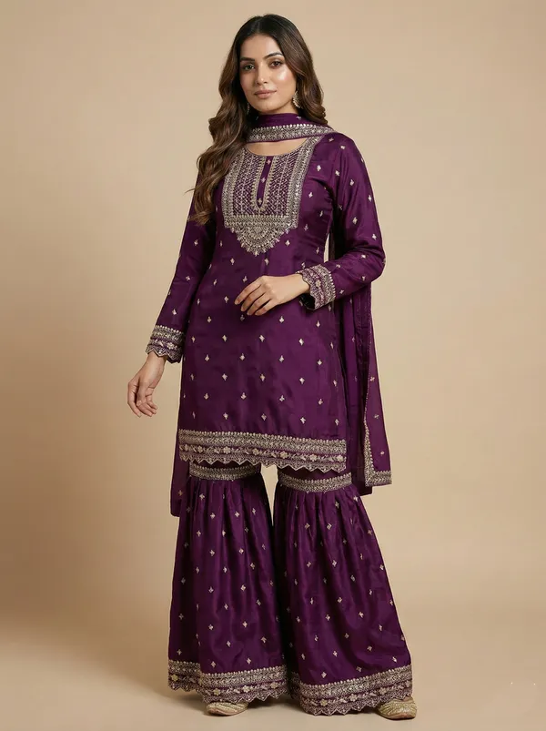 Royal_Purple_Elegant_Sequin_Work_Traditional_Wear_Salwar_Suit