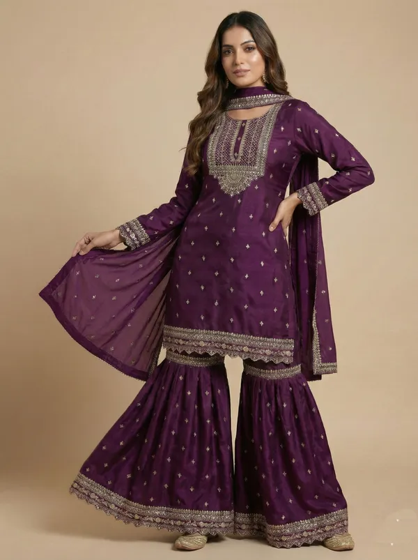 Royal_Purple_Elegant_Sequin_Work_Traditional_Wear_Salwar_Suit