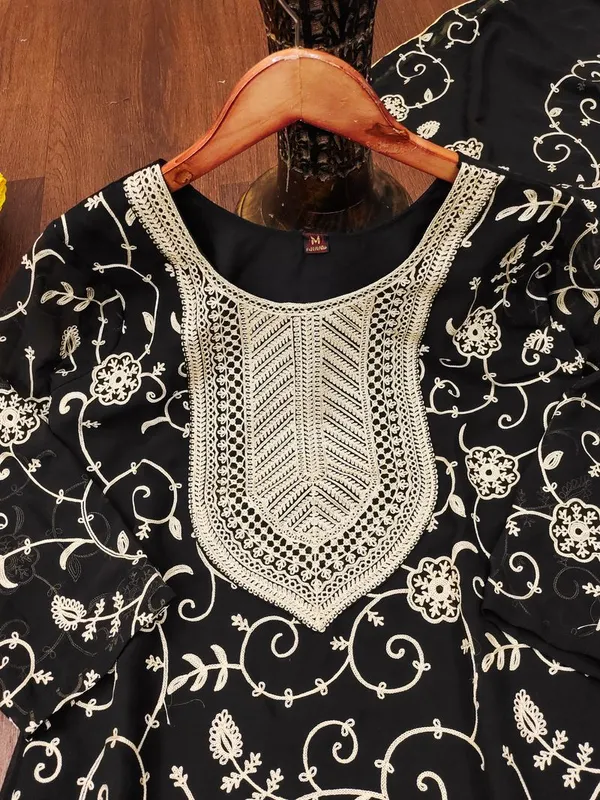 Black_Classic_Embroidered_Faux_Georgette_Occasion_Wear_Salwar_Suit