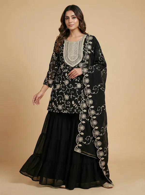 Black_Classic_Embroidered_Faux_Georgette_Occasion_Wear_Salwar_Suit