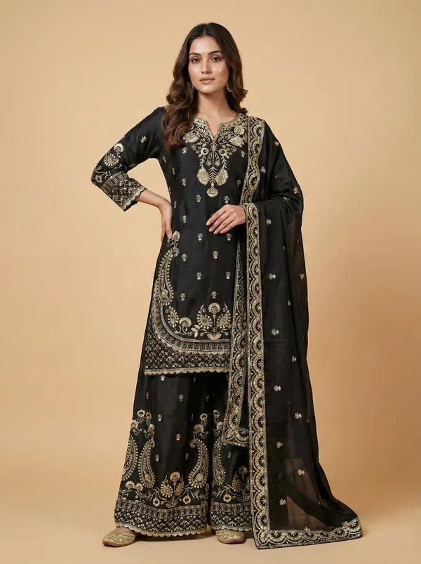 Black_Timeless_Designer_Sequin_Embroidered_Evening_Wear_Salwar_Suit