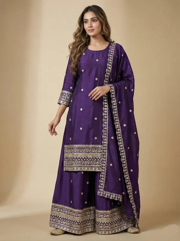 Purple_Classic_Sequin_Work_Ceremony_Wear_Salwar_Suit