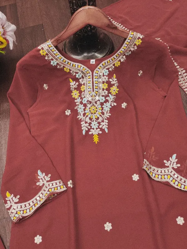 Maroon_Rich_Sequin_Embellished_Faux_Georgette_Salwar_Suit