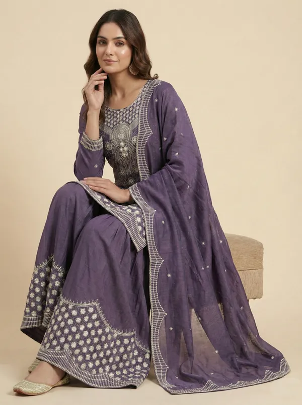 Purple_Balanced_Sequin_Embroidered_Chinon_Salwar_Suit