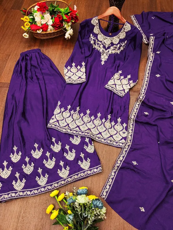 Purple_Statement_Sequin_And_Rivet_Moti_Detailed_Chinon_Salwar_Suit