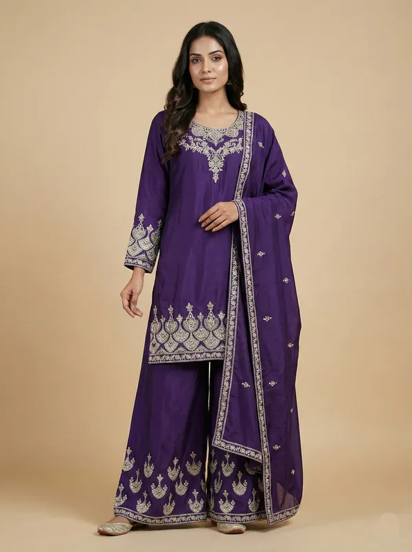 Purple_Statement_Sequin_And_Rivet_Moti_Detailed_Chinon_Salwar_Suit