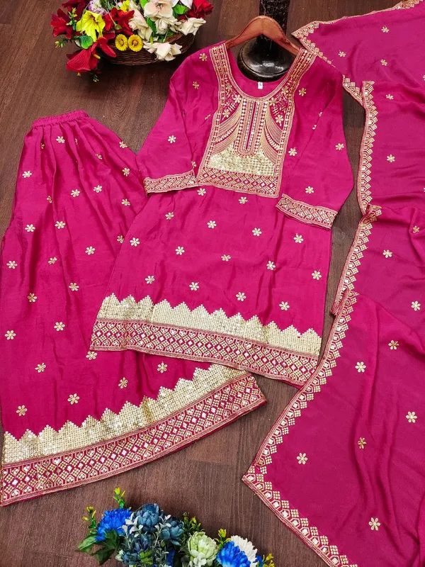 Pink_Chinon_Sequin_Function_Wear_Readymade_Salwar_Suit
