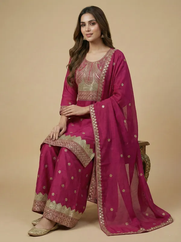 Pink_Chinon_Sequin_Function_Wear_Readymade_Salwar_Suit
