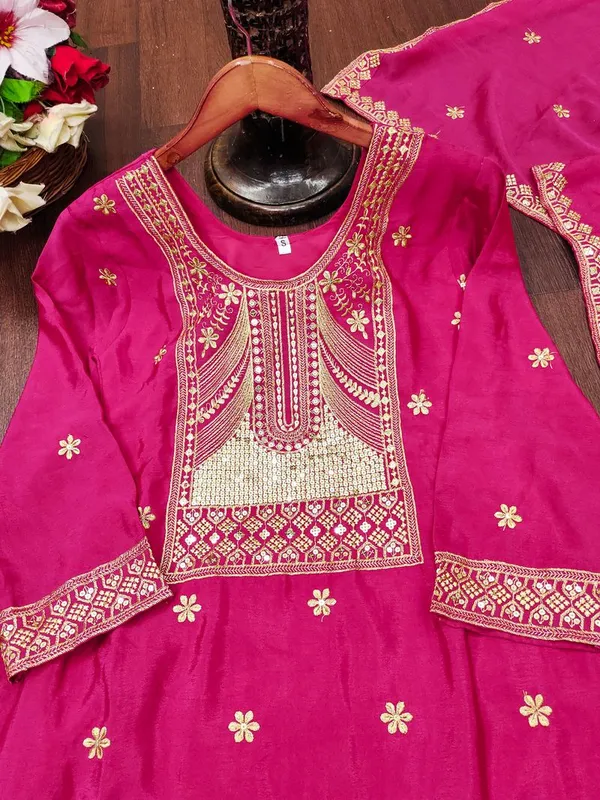 Pink_Chinon_Sequin_Function_Wear_Readymade_Salwar_Suit