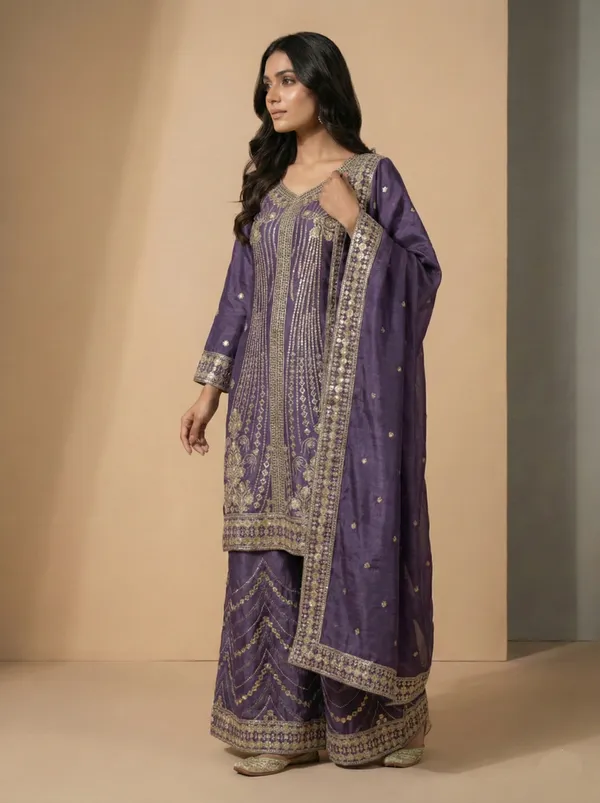 Light_Purple_Chinon_Sequin_Party_Wear_Readymade_Salwar_Suit