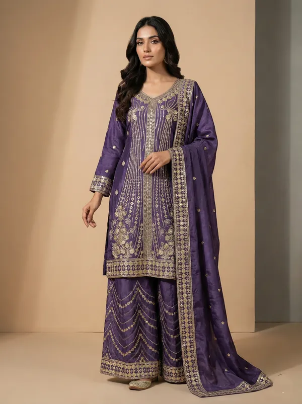 Light_Purple_Chinon_Sequin_Party_Wear_Readymade_Salwar_Suit