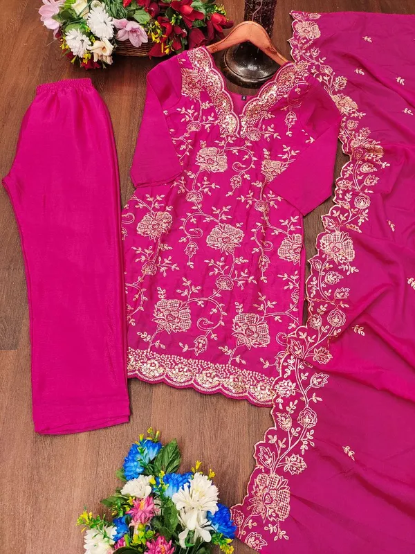 Statement_Designer_Pink_Sequin_Work_Function_Wear_Readymade_Salwar_Suit
