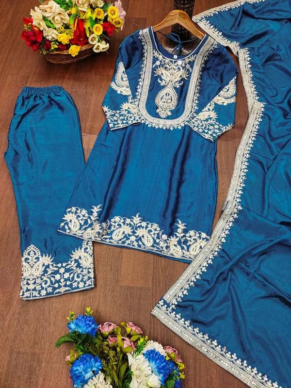 Graceful_Teal_Color_Festive_Wear_Sequin_Work_Readymade_Salwar_Suit