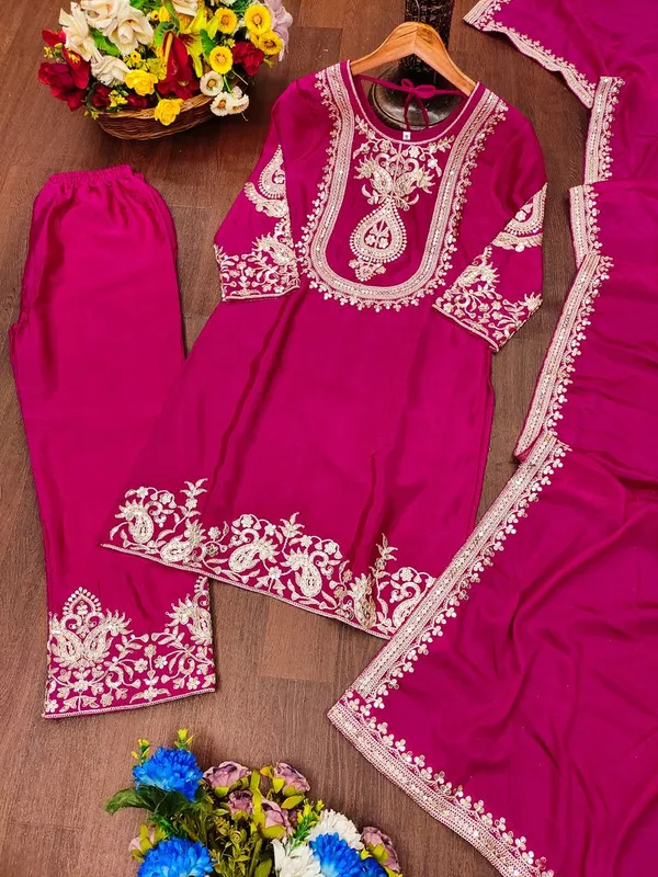 Pink_Color_Wedding_Wear_Sequin_Embroidered_Readymade_Salwar_Suit
