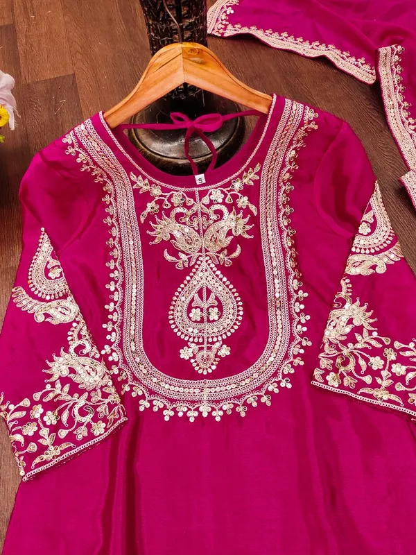 Pink_Color_Wedding_Wear_Sequin_Embroidered_Readymade_Salwar_Suit