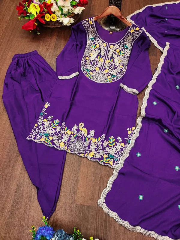 Purple_Function_Wear_Coding_Sequin_Embroidery_Readymade_Salwar_Suit