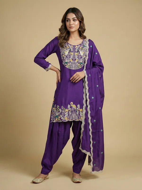 Purple_Function_Wear_Coding_Sequin_Embroidery_Readymade_Salwar_Suit