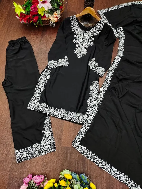 Black_Classic_Wear_Sequin_Embroidery_Readymade_Salwar_Suit