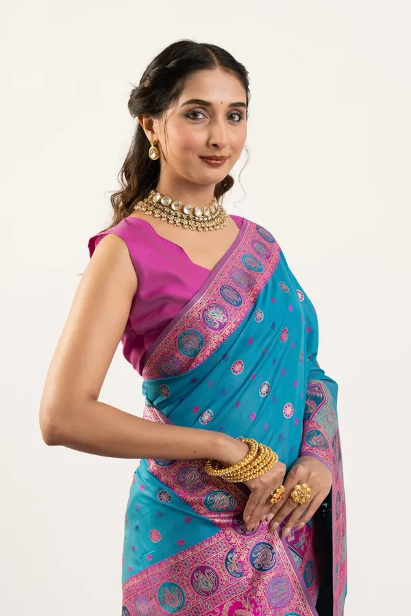 Firozi_Classic_Designer_Banarasi_Pashmina_Soft_Silk_Saree_Default_Title
