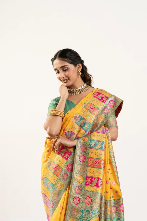 Yellow_Royal_Designer_Banarasi_Pashmina_Soft_Silk_Saree_Default_Title