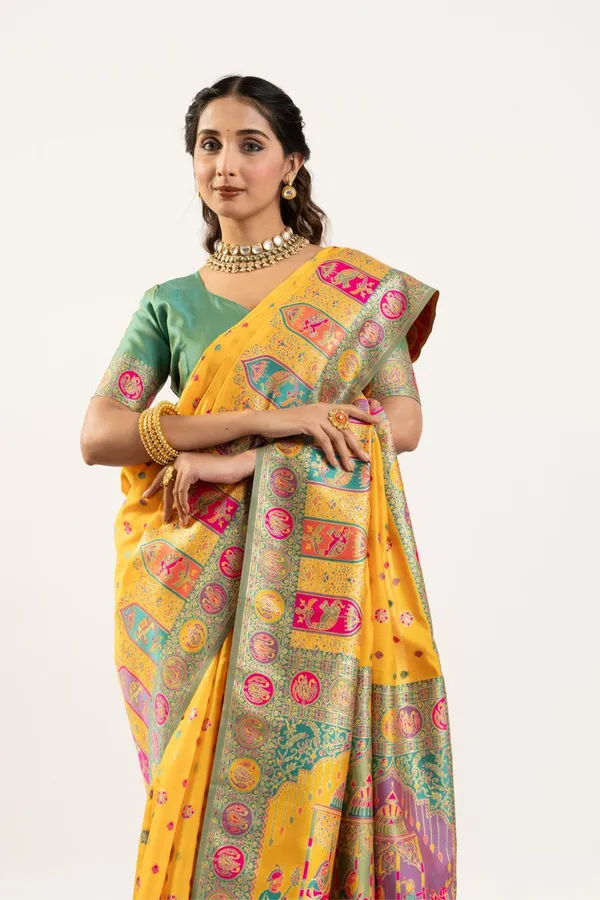 Yellow_Royal_Designer_Banarasi_Pashmina_Soft_Silk_Saree_Default_Title
