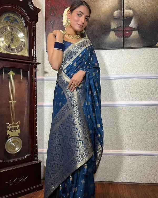 Blue_Party_Wear_Banarasi_Soft_Silk_Saree_Default_Title